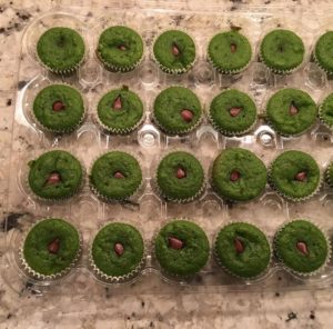 green muffins